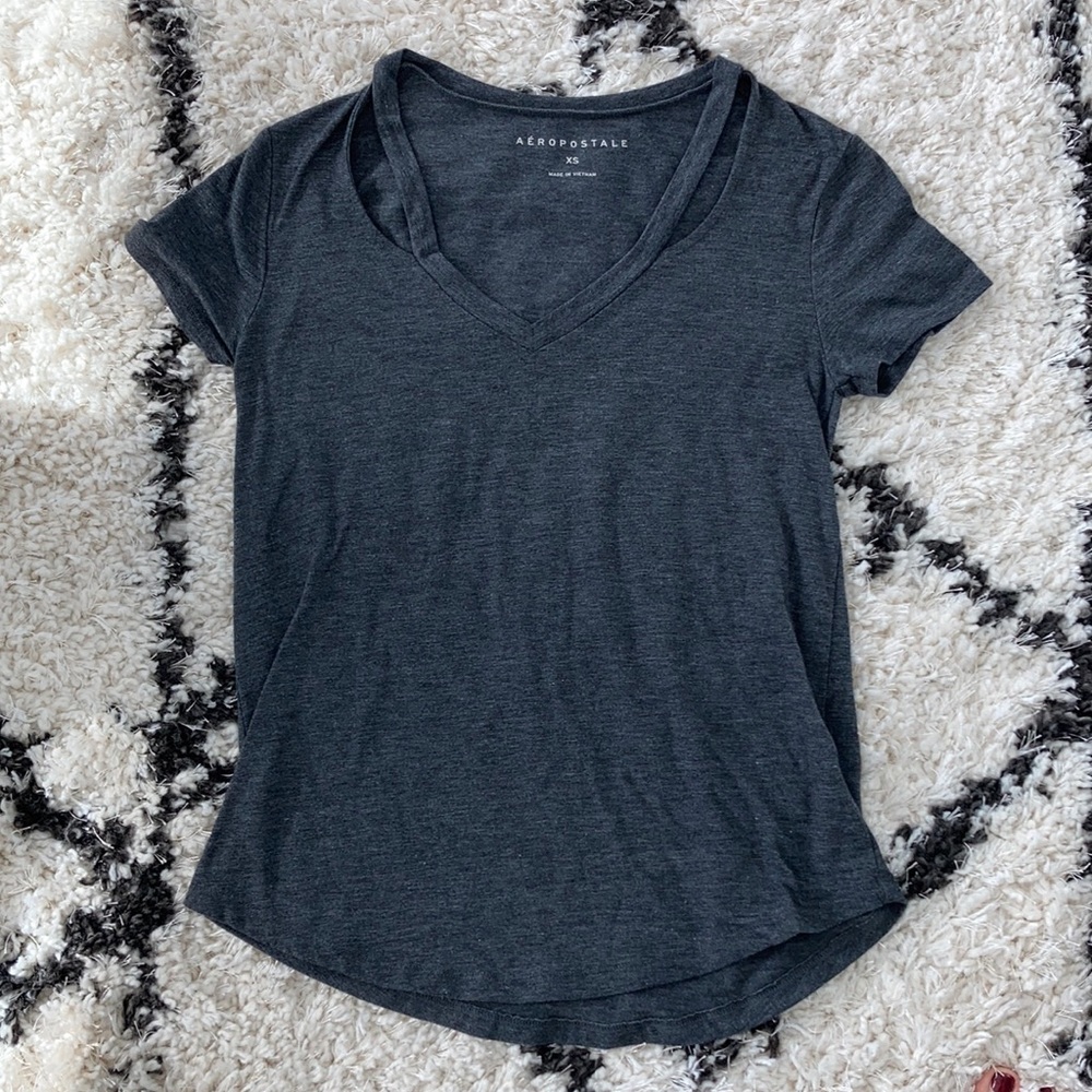 NWOT Dark Grey V-Neck T-Shirt